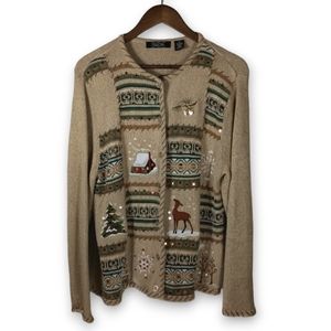 Crystal Kobe Embroidered Christmas Sweater